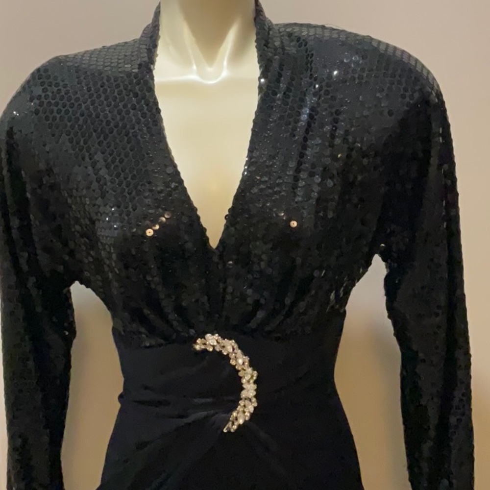 Wedding season! Black sequin dress!